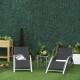 Zestaw leżaków ogrodowych Outsunny ze stolikiem czarny + srebrny