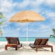 Parasol plażowy ogrodowy hawajski Outsunny Ø160 cm beżowy