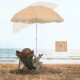 Parasol plażowy ogrodowy hawajski Outsunny Ø160 cm beżowy