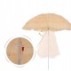 Parasol plażowy ogrodowy hawajski Outsunny Ø160 cm beżowy