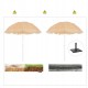 Parasol plażowy ogrodowy hawajski Outsunny Ø160 cm beżowy