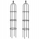 Podpora do pnączy Outsunny obelisk 174 cm stal czarny zestaw 2 szt.
