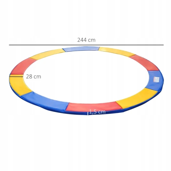 Osłona sprężyn do trampoliny HOMCOM Ø244 cm kolorowa