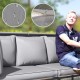 Zestaw mebli ogrodowych dla 5 osób z daszkiem Outsunny stalowy szary