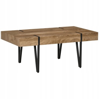 Stolik kawowy prostokątny HOMCOM 105 x 60 cm industrialny MDF