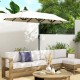 Parasol ogrodowy Outsunny podwójny LED solarny beżowy