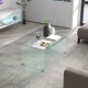 Stolik kawowy szklany HOMCOM transparentny szkło hartowane 80 x 45 cm