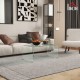 Stolik kawowy szklany HOMCOM transparentny szkło hartowane 80 x 45 cm
