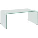 Stolik kawowy szklany HOMCOM transparentny szkło hartowane 80 x 45 cm