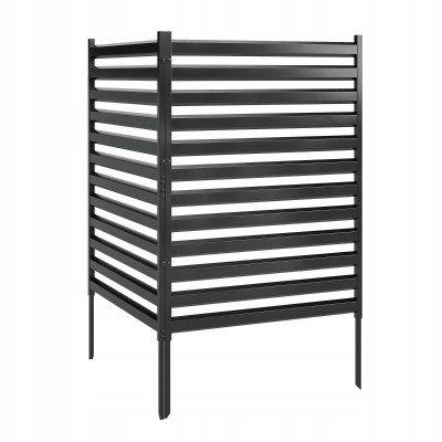 Płot ogrodowy Outsunny 2 panele metalowy czarny 152 cm