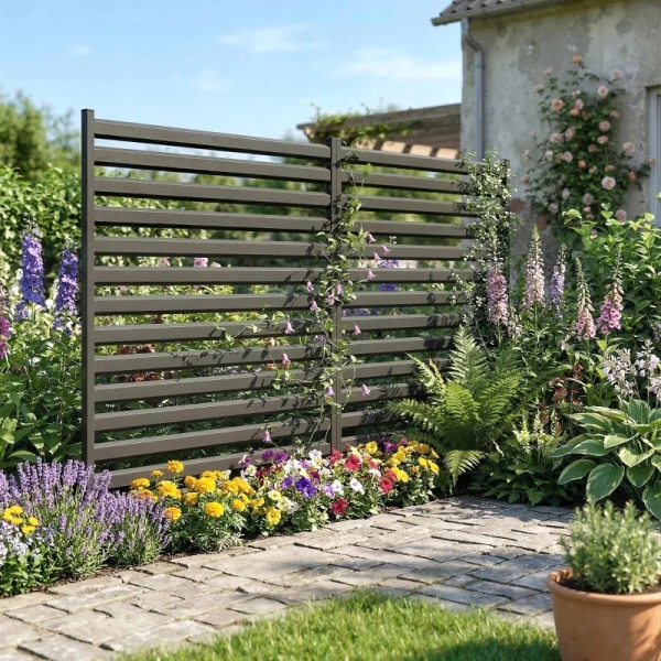 Płot ogrodowy Outsunny 2 panele metalowy czarny 152 cm