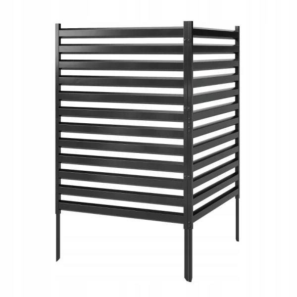 Płot ogrodowy Outsunny 2 panele metalowy czarny 152 cm