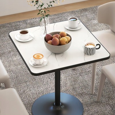 Stół kuchenny jadalniany HOMCOM 70 x 70 cm marmur biały