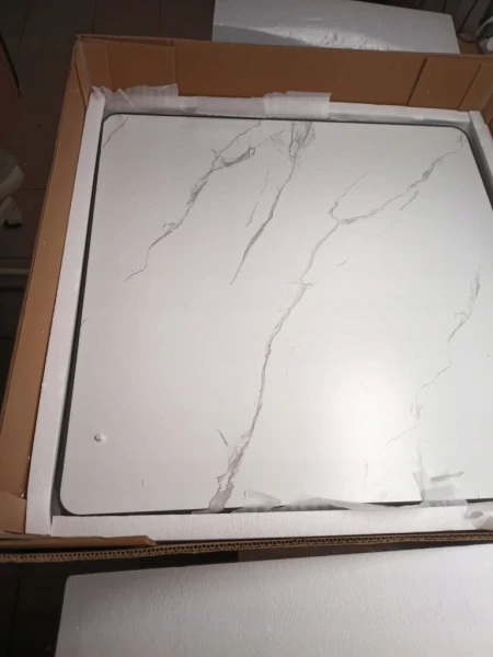 Stół kuchenny jadalniany HOMCOM 70 x 70 cm marmur biały