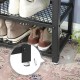 Ławka na buty z 2 półkami VASAGLE 73 cm industrialna szaro-czarna