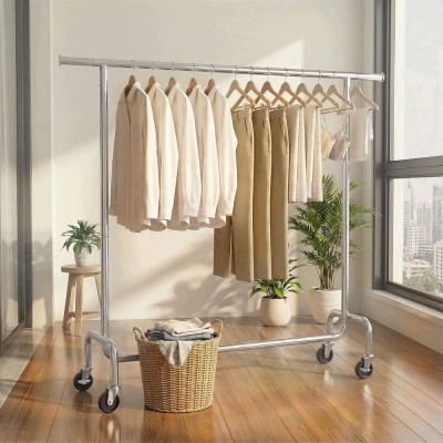 Wieszak na ubrania SONGMICS regulowany 110-150 cm, do 130 kg, srebrny