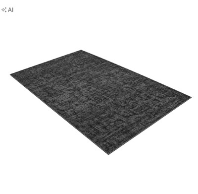 Dywan 200 x 290 cm czarny, antypoślizgowy, grubość 7 mm