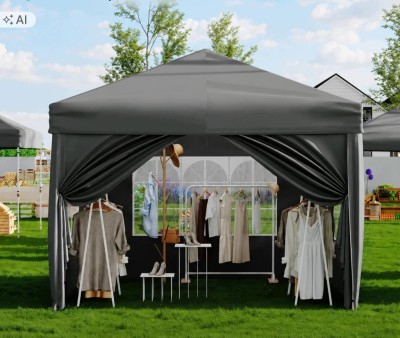 Pawilon ogrodowy z 4 ścianami  3 x 3 m UV50+ szary