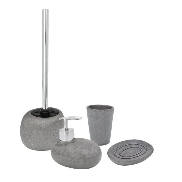 Kubek na szczoteczki do zębów Wenko Pebble Stone szary kamienny