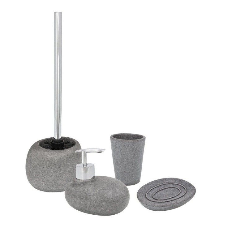 Kubek na szczoteczki do zębów Wenko Pebble Stone szary kamienny