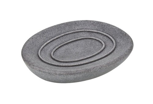 Mydelniczka Wenko Pebble Stone odcienie szarości i srebra tworzywo sztuczne