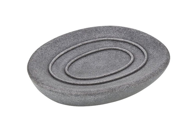 Mydelniczka Wenko Pebble Stone odcienie szarości i srebra tworzywo sztuczne
