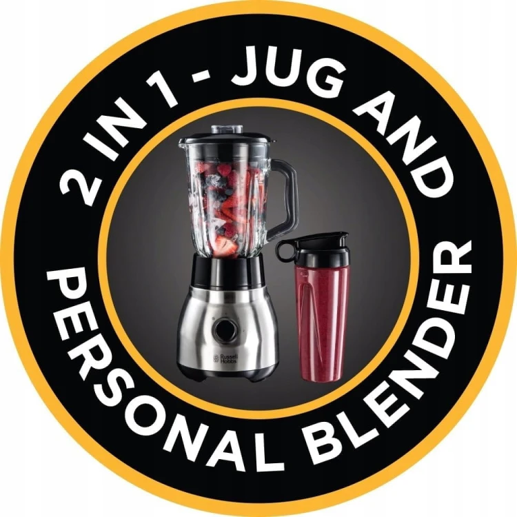 Blender kielichowy + bidon 2w1 Russell Hobbs 23821-56 600W