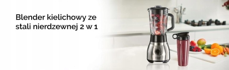 Blender kielichowy + bidon 2w1 Russell Hobbs 23821-56 600W