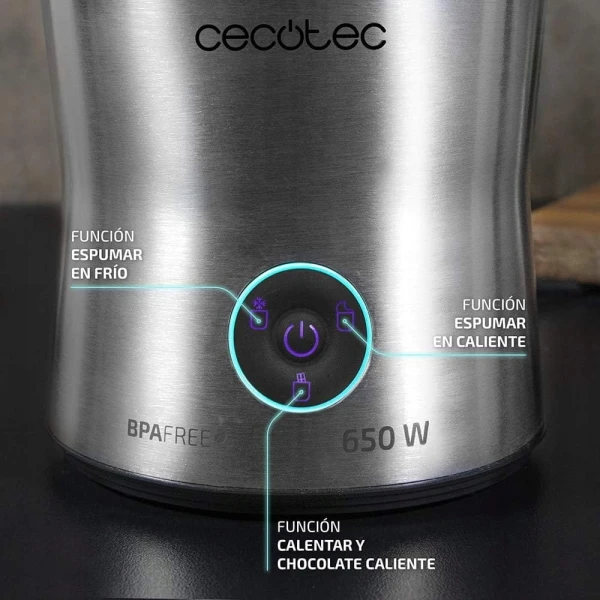 Spieniacz do mleka Cecotec Power Moca Spume 5000 srebrny/czarny 200ml 650W