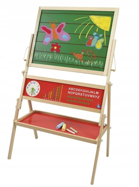 Tablica Dwustronna Edukacyjna Magnetyczna Kredowa 107x66 cm