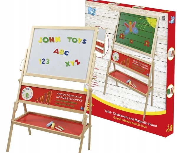 Tablica Dwustronna Edukacyjna Magnetyczna Kredowa 107x66 cm